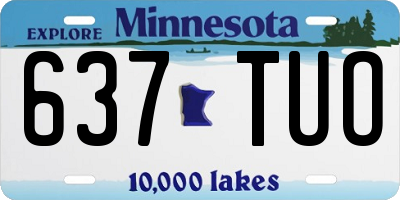 MN license plate 637TUO