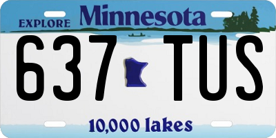 MN license plate 637TUS