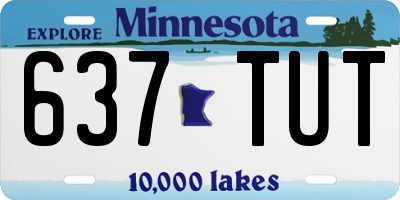 MN license plate 637TUT