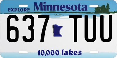MN license plate 637TUU