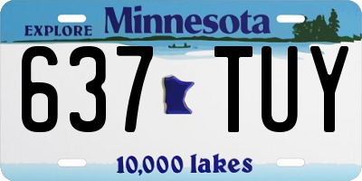 MN license plate 637TUY