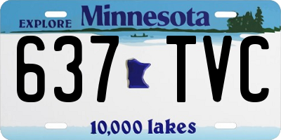 MN license plate 637TVC
