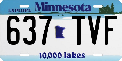 MN license plate 637TVF