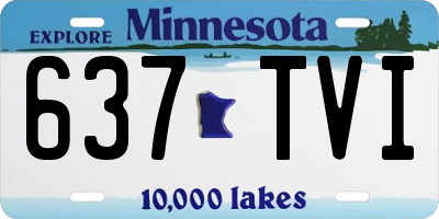 MN license plate 637TVI