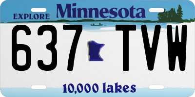 MN license plate 637TVW