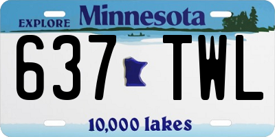 MN license plate 637TWL