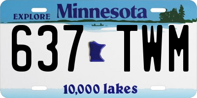 MN license plate 637TWM