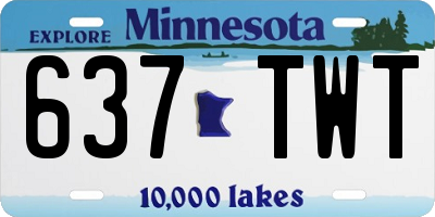 MN license plate 637TWT