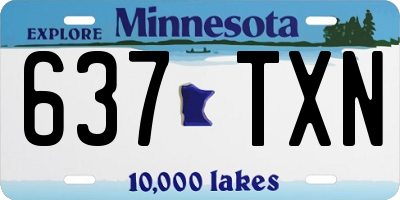 MN license plate 637TXN