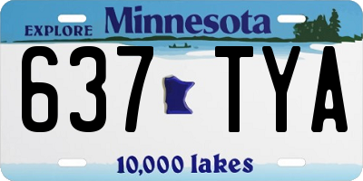MN license plate 637TYA