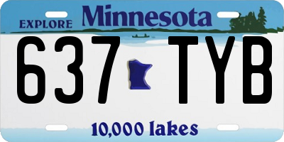 MN license plate 637TYB