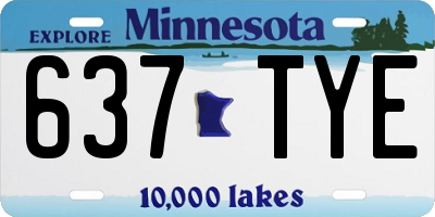 MN license plate 637TYE