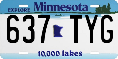 MN license plate 637TYG