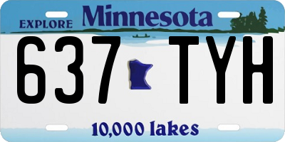 MN license plate 637TYH