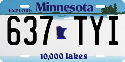 MN license plate 637TYI