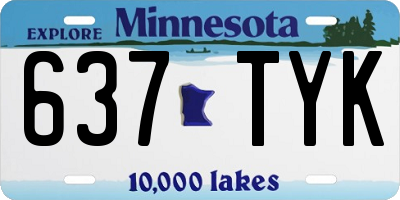 MN license plate 637TYK