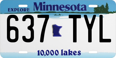 MN license plate 637TYL