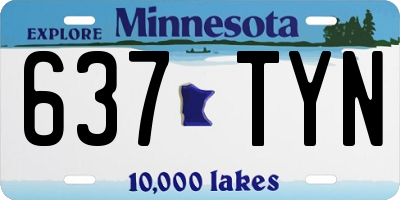 MN license plate 637TYN