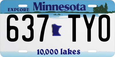 MN license plate 637TYO