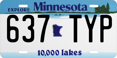 MN license plate 637TYP