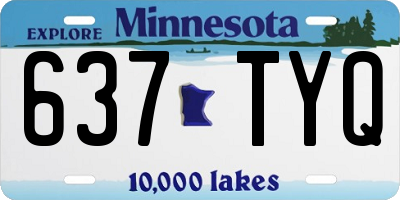 MN license plate 637TYQ