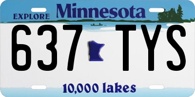 MN license plate 637TYS