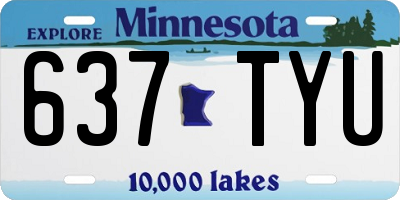 MN license plate 637TYU