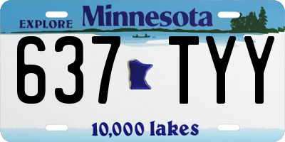 MN license plate 637TYY