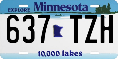 MN license plate 637TZH