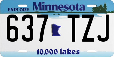 MN license plate 637TZJ