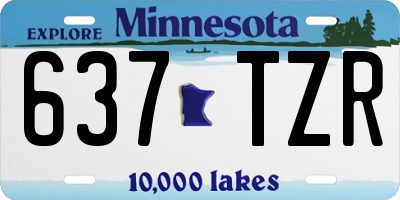 MN license plate 637TZR
