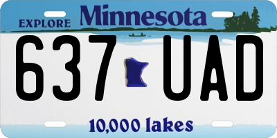 MN license plate 637UAD