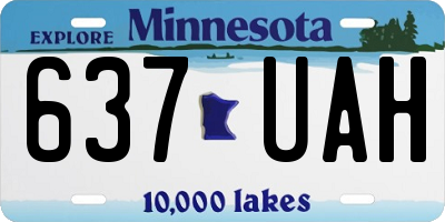 MN license plate 637UAH