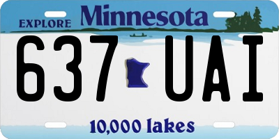 MN license plate 637UAI