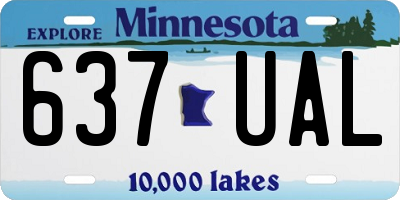 MN license plate 637UAL