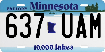MN license plate 637UAM