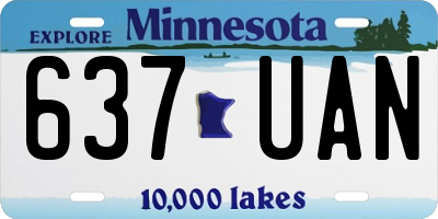 MN license plate 637UAN