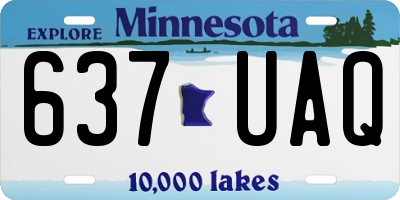 MN license plate 637UAQ
