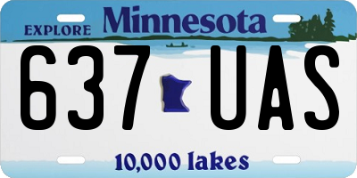 MN license plate 637UAS
