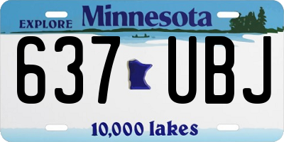 MN license plate 637UBJ