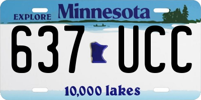 MN license plate 637UCC