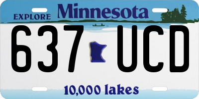 MN license plate 637UCD