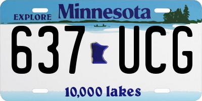 MN license plate 637UCG