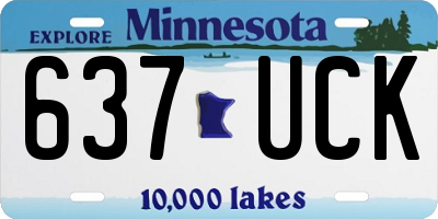 MN license plate 637UCK