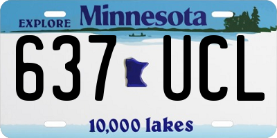 MN license plate 637UCL