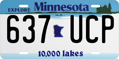 MN license plate 637UCP