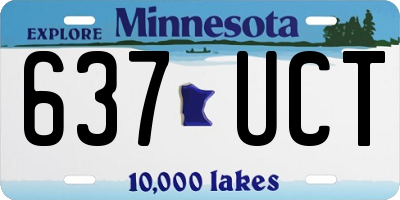 MN license plate 637UCT