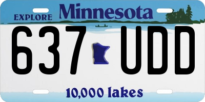 MN license plate 637UDD