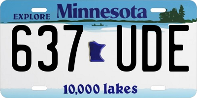 MN license plate 637UDE