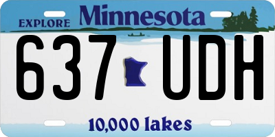MN license plate 637UDH